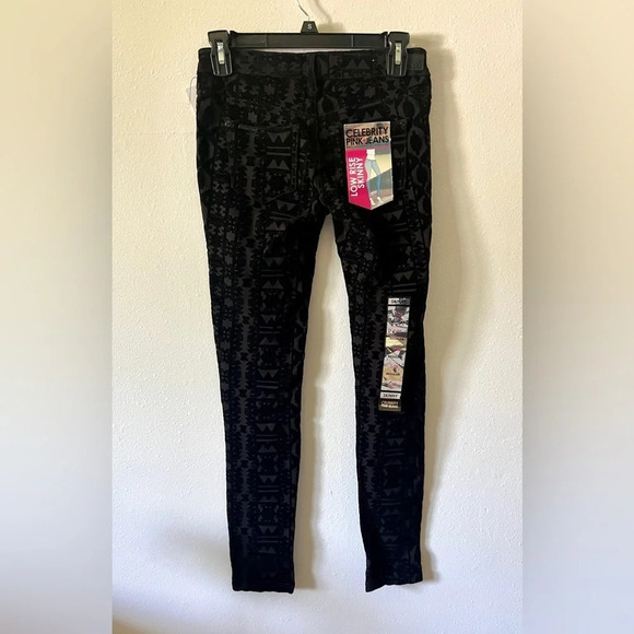 Celebrity Pink NWT Velvet Aztec Skinny Jean - Size 1 - Picture 3 of 5